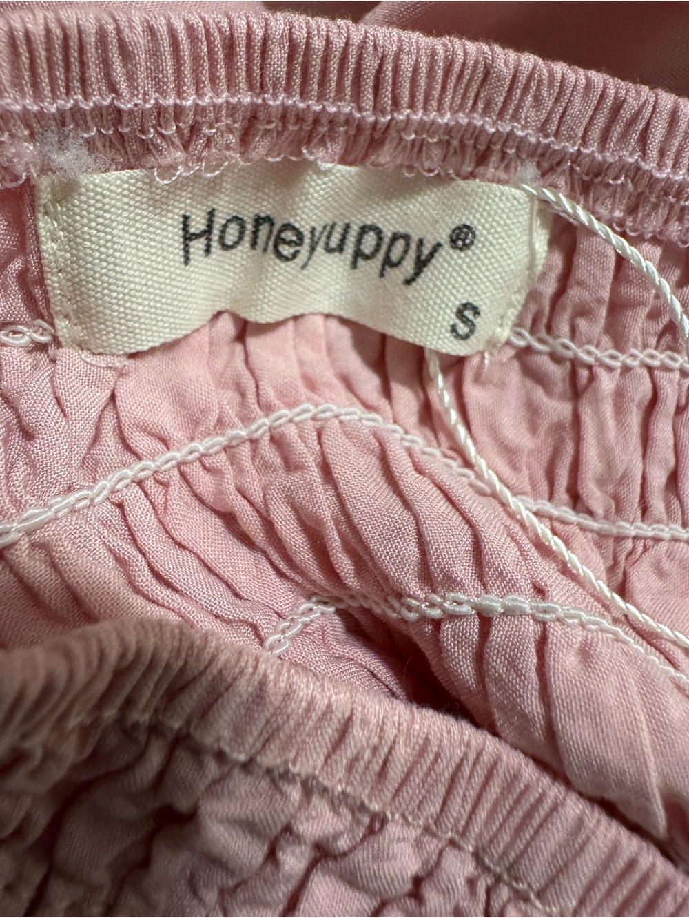 Honeyuppy ' Pink Smocked Strapless Dress - Picture 4 of 4